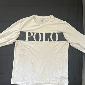 Polo White and Black Long Sleeve Shirt